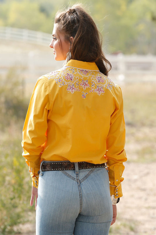 CTW7348001GLD Cruel Denim Stitched L/S Shirt Mustard