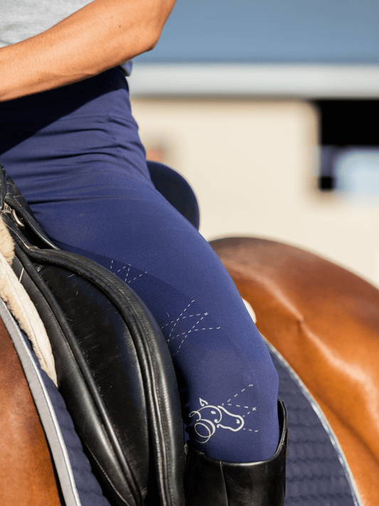 924303-EW-T-K Earlwood kentucky Women's Riding Tights Navy