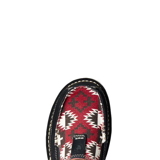 10033939 Ariat Women's Cruiser Black Suede Black/ Red Aztec Print