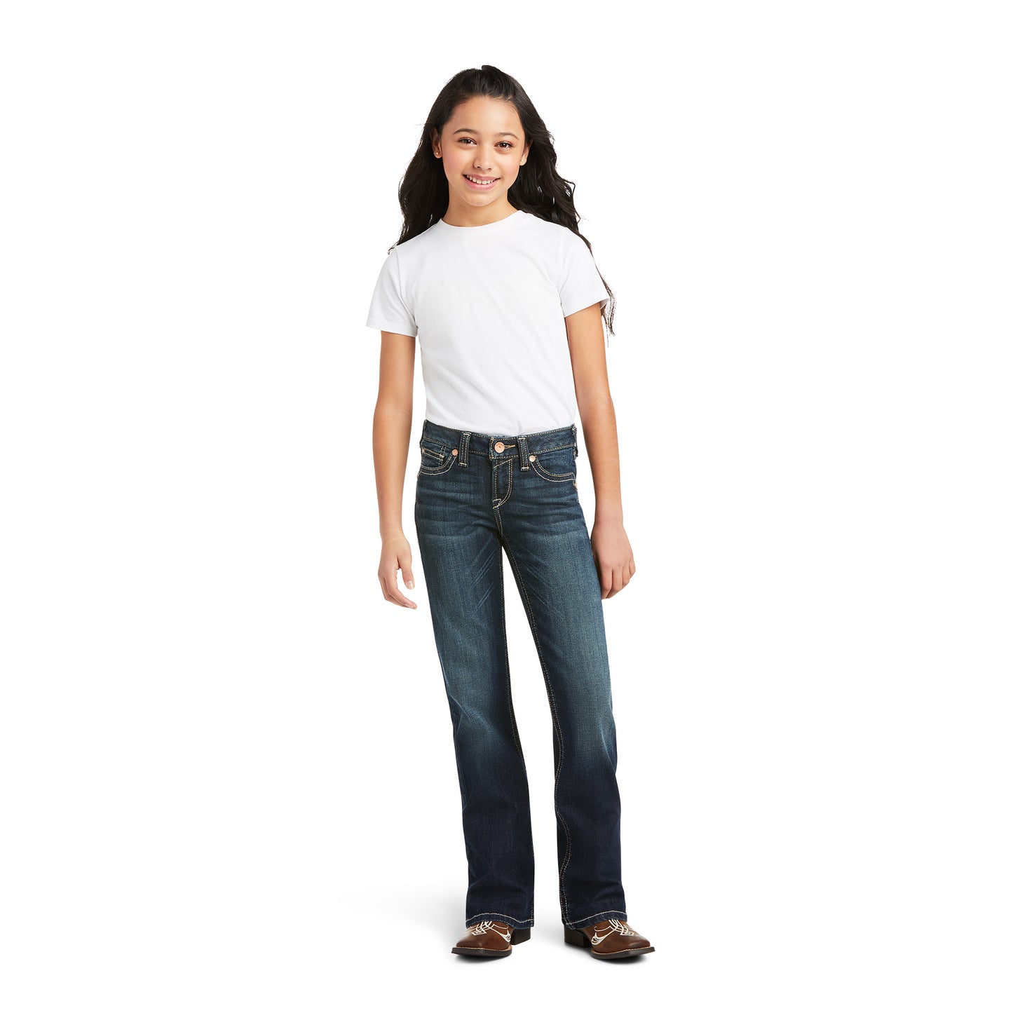 10037941 Ariat Girls REAL Boot Kylee Lakeshore