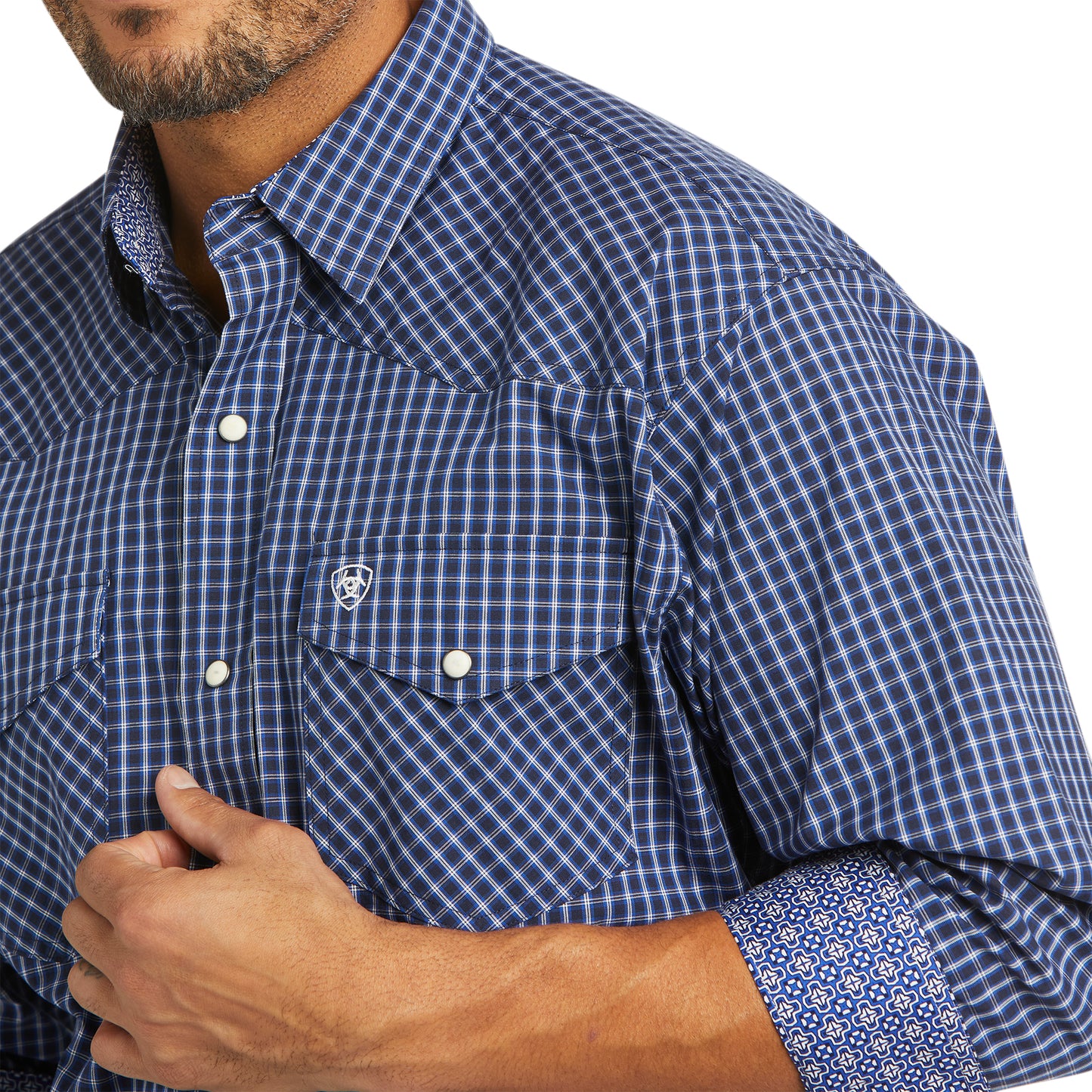 10036976 Ariat Men's Relentless Stalwart Performance Stretch Classic LS Snap Button Shirt