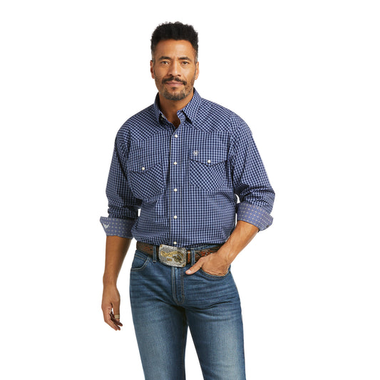 10036976 Ariat Men's Relentless Stalwart Performance Stretch Classic LS Snap Button Shirt