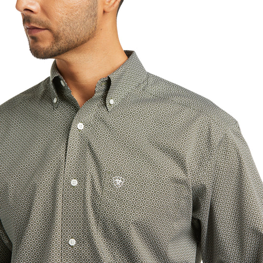 10036991 Ariat Men's Wrinkle Free Orrel Classic LS Shirt Tapenade
