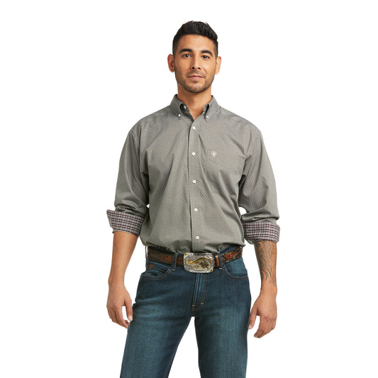 10036991 Ariat Men's Wrinkle Free Orrel Classic LS Shirt Tapenade