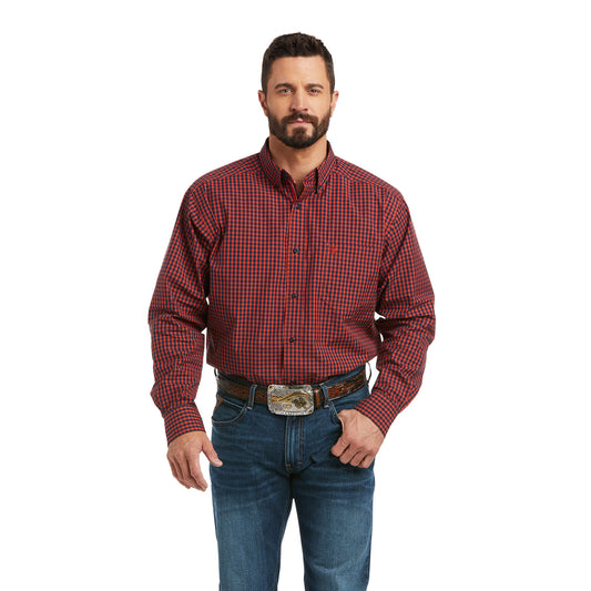 10037050 Ariat Men's Pro Series Paco Classic LS Shirt Autumn Blaze