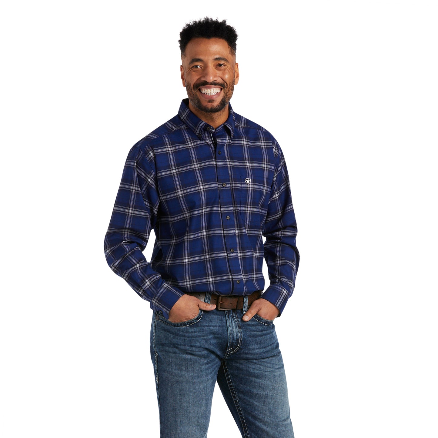 10038102 Ariat Men's Brenton Stretch Classic Fit LS Shirt