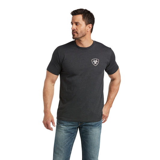 10038181 Ariat Men's Glitch Tee Charcoal Heather