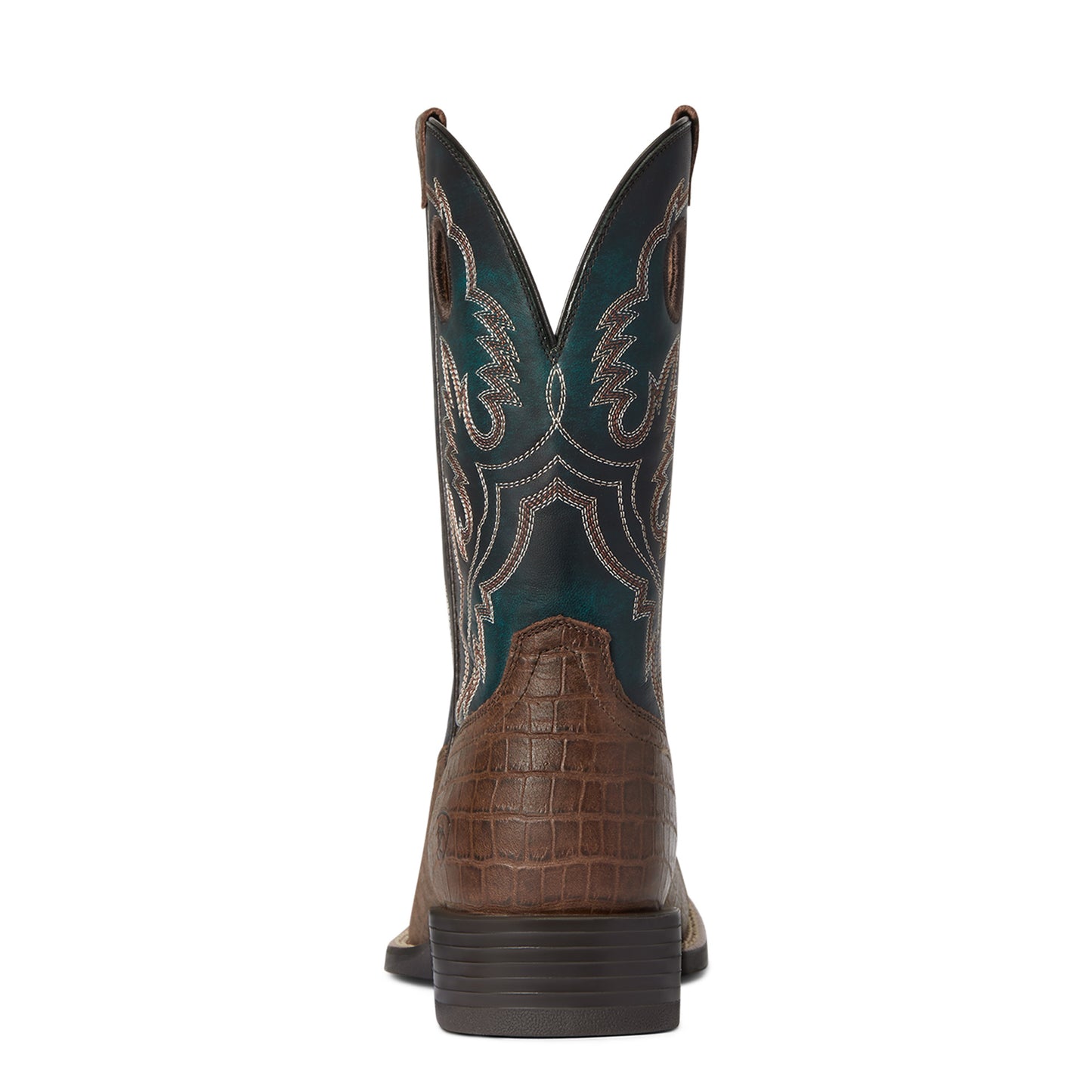 10038501 Ariat Men's Sport Buck Out Chocolate Croc Print/Deep Azul