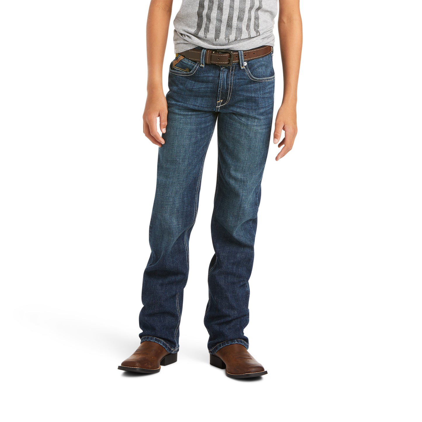10036855 Ariat Boys B5 Slim Straight Leg Matteo Denali