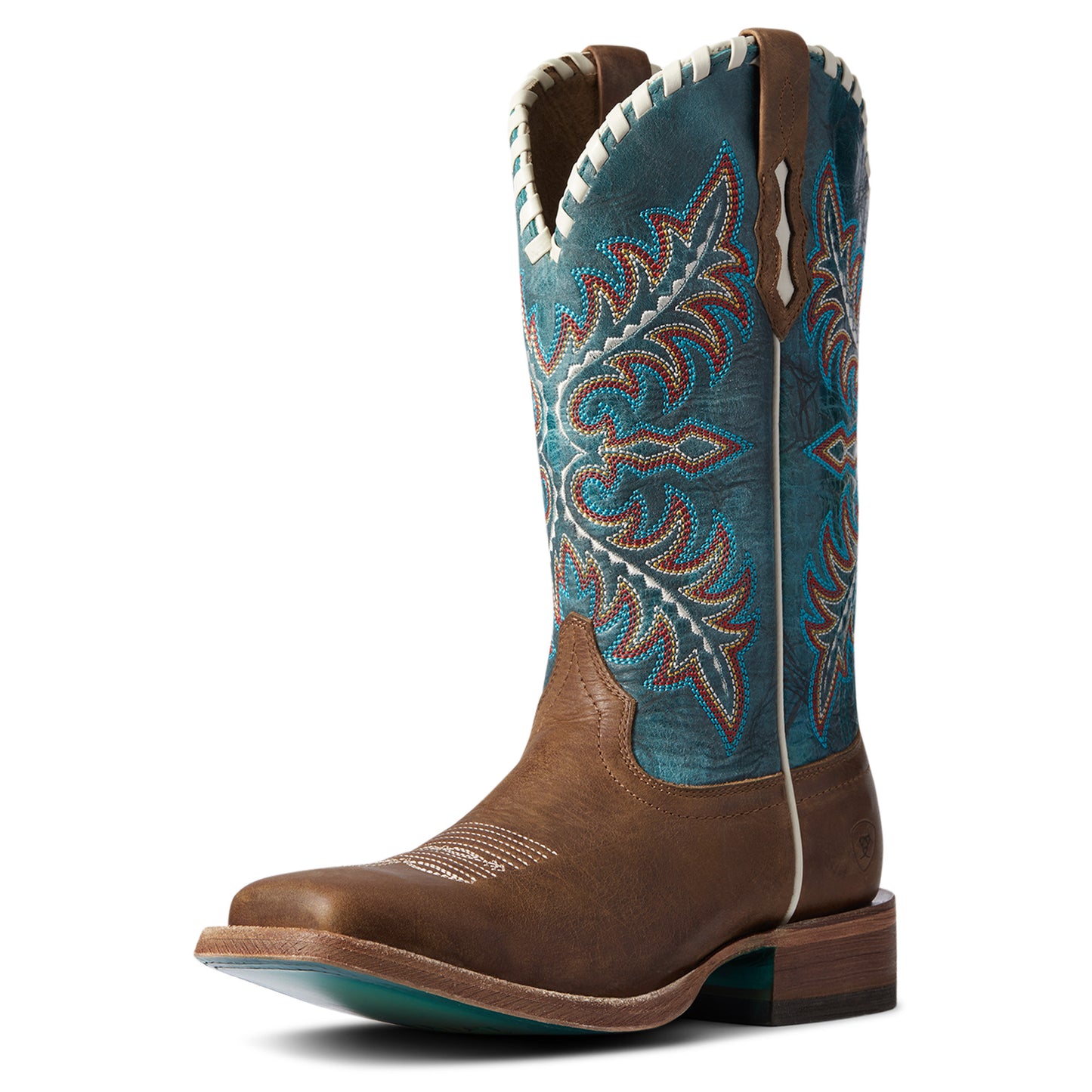 10038279 Ariat Women's Eldora Natural Tan/ Deep Turquoise