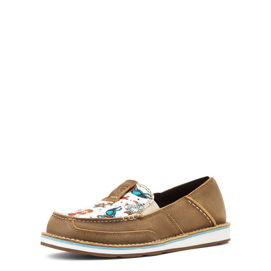 10038416  Ariat Womens Cruiser Brown Bomber/Vintage Cowgirl Print