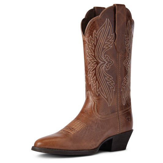 10038432 Ariat Women's Heritage R Toe Stretch fit Dark Tan