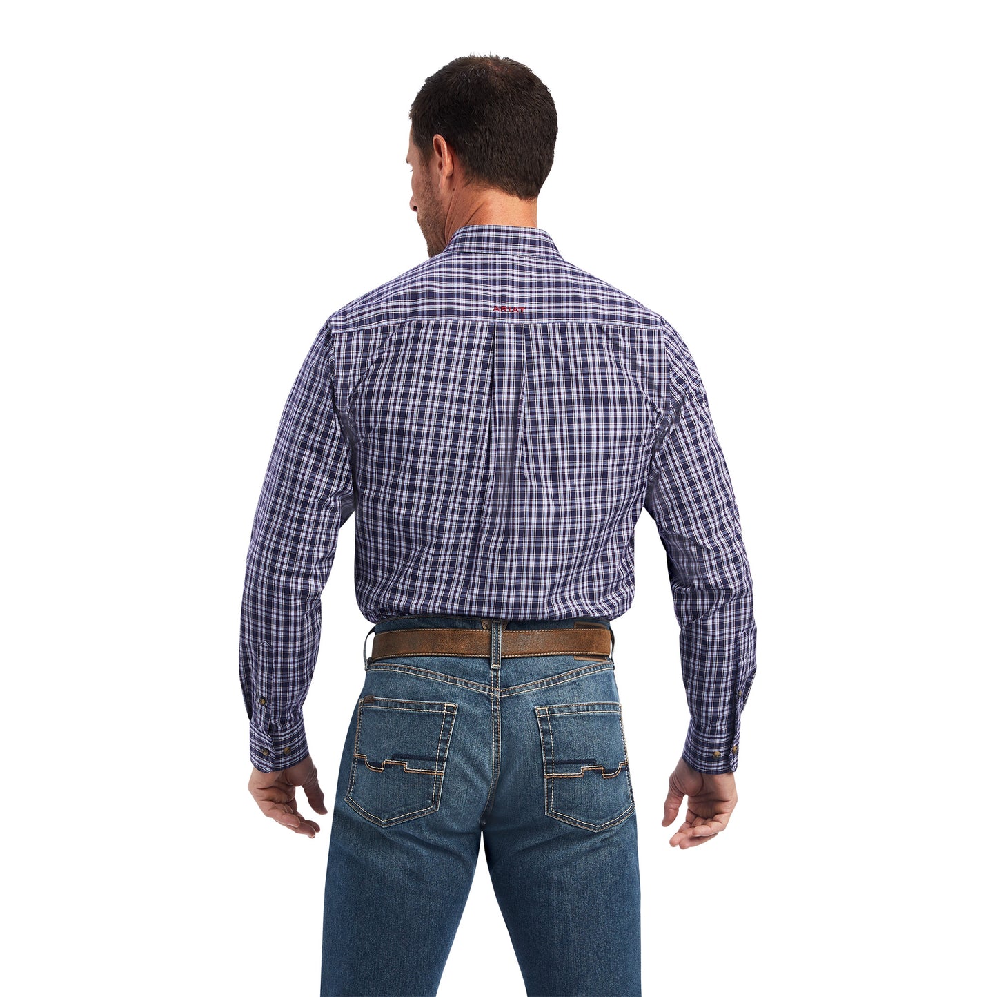 10041562 Ariat Men's Pro Series Noell Fitted LS Shirt Maritime Blue