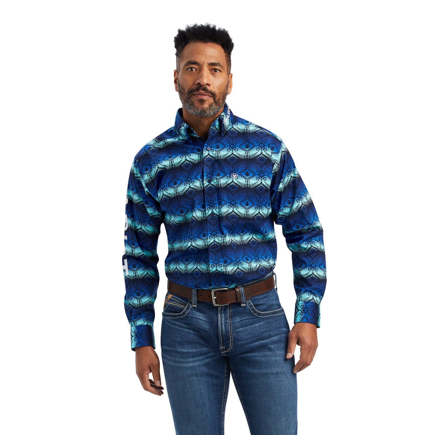 10041782 Ariat Men's Mason Classic LS Shirt Blue