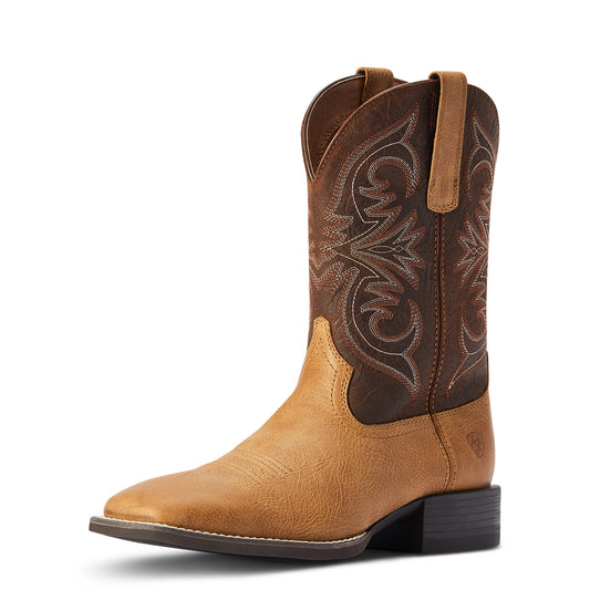 10042392 Ariat Men's Sport Pardner Matte Tan Buck/Crunch Chocolate