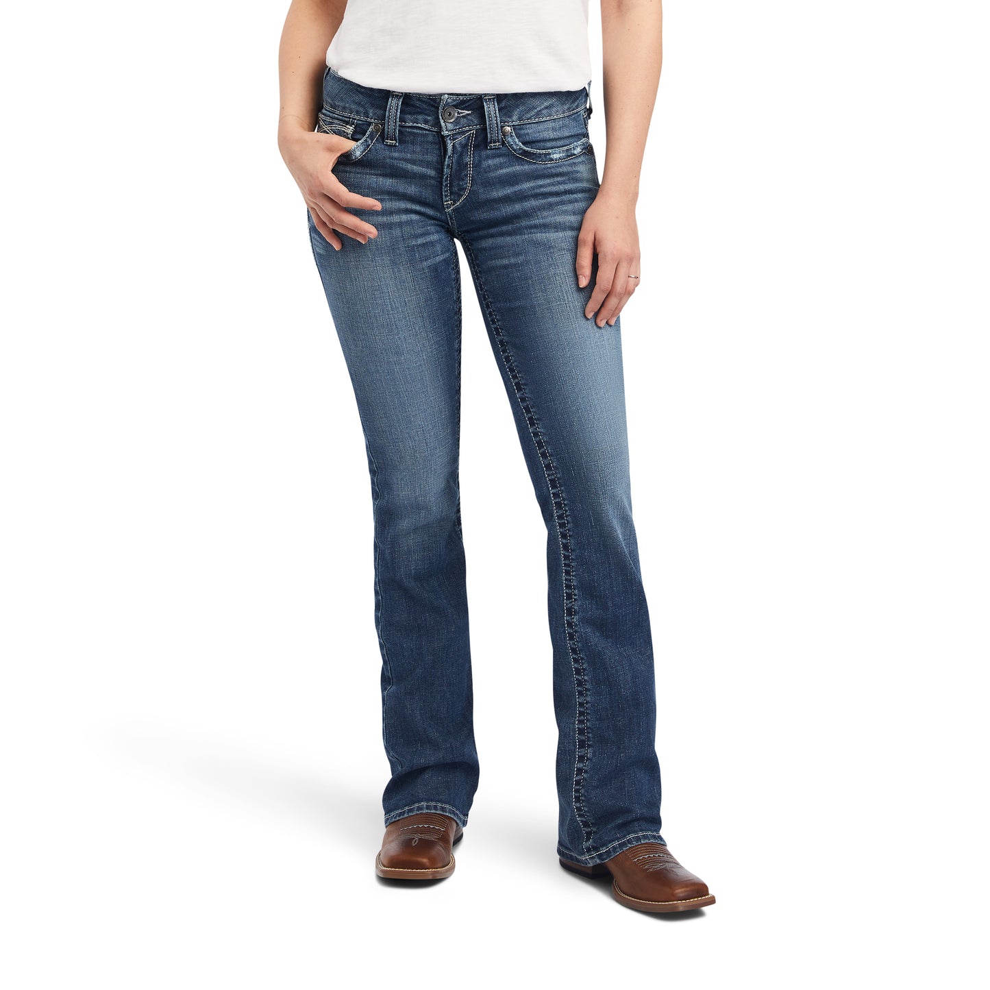 10041061 Ariat Wms Real Mid Rise Boot Cut Raquel Canadin