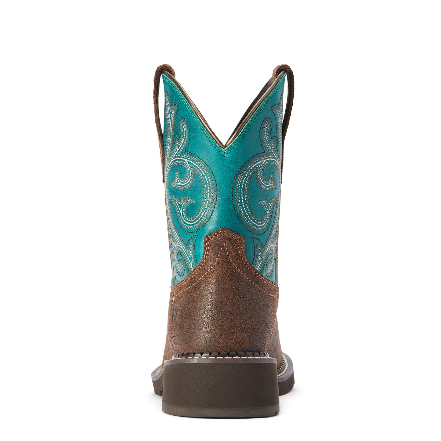 10042463 Ariat Wms Fatbaby Worn Hickory/Shamrock Boots