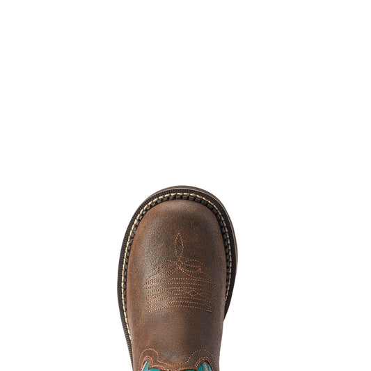 10042463 Ariat Wms Fatbaby Worn Hickory/Shamrock Boots