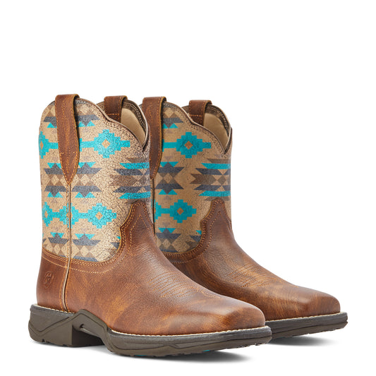 10042576 Ariat Wmns Anthem Shortie Turquoise Aztec Boots
