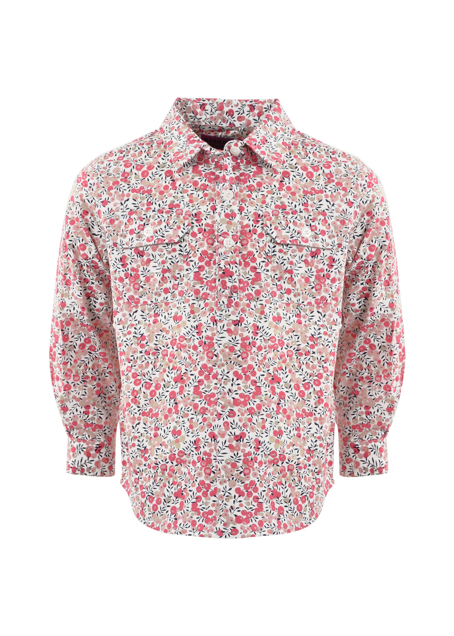 H1S7101040 Hard Slog Kid's Printed Half Placket L/S Shirt