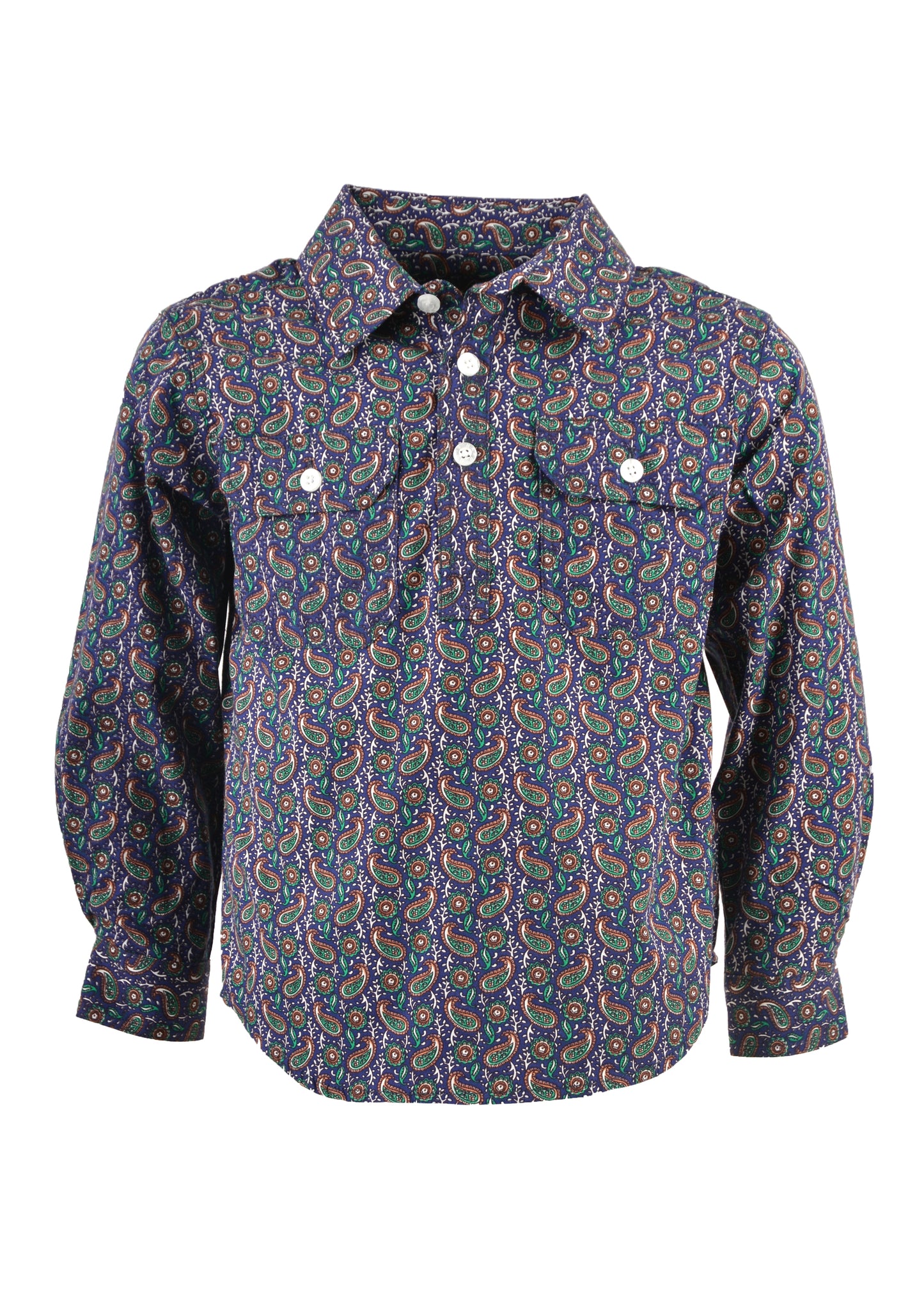 H2S7101063 Kids Kit Half Button L/S Shirt