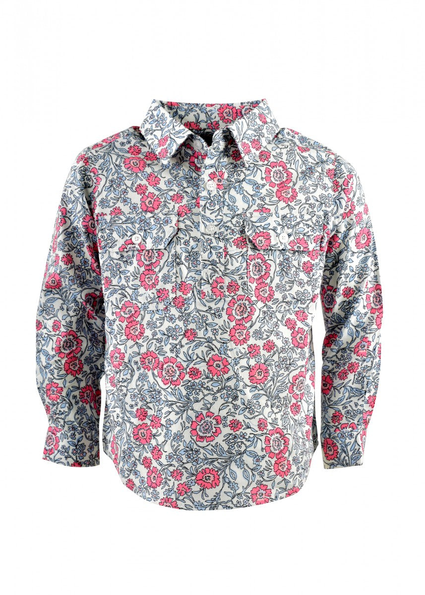 H2S7101069 Kids Cameron Half Button L/S Shirt