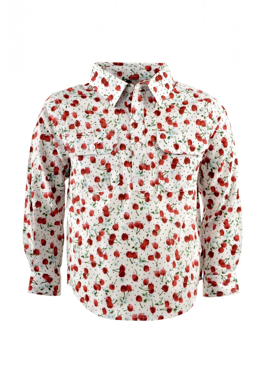 H2S7101071 Hard Slog Girl's Cherry LS Shirt