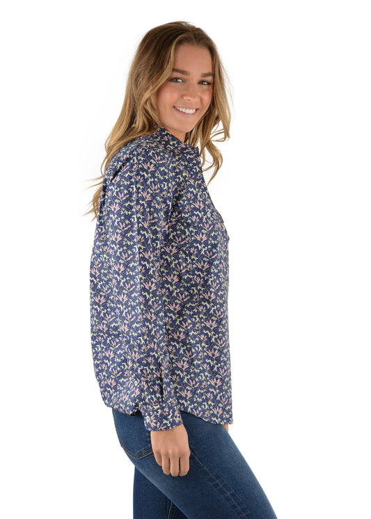 H2W2101047 Hard Slog Women's Emily Half Placket L/S Shirt