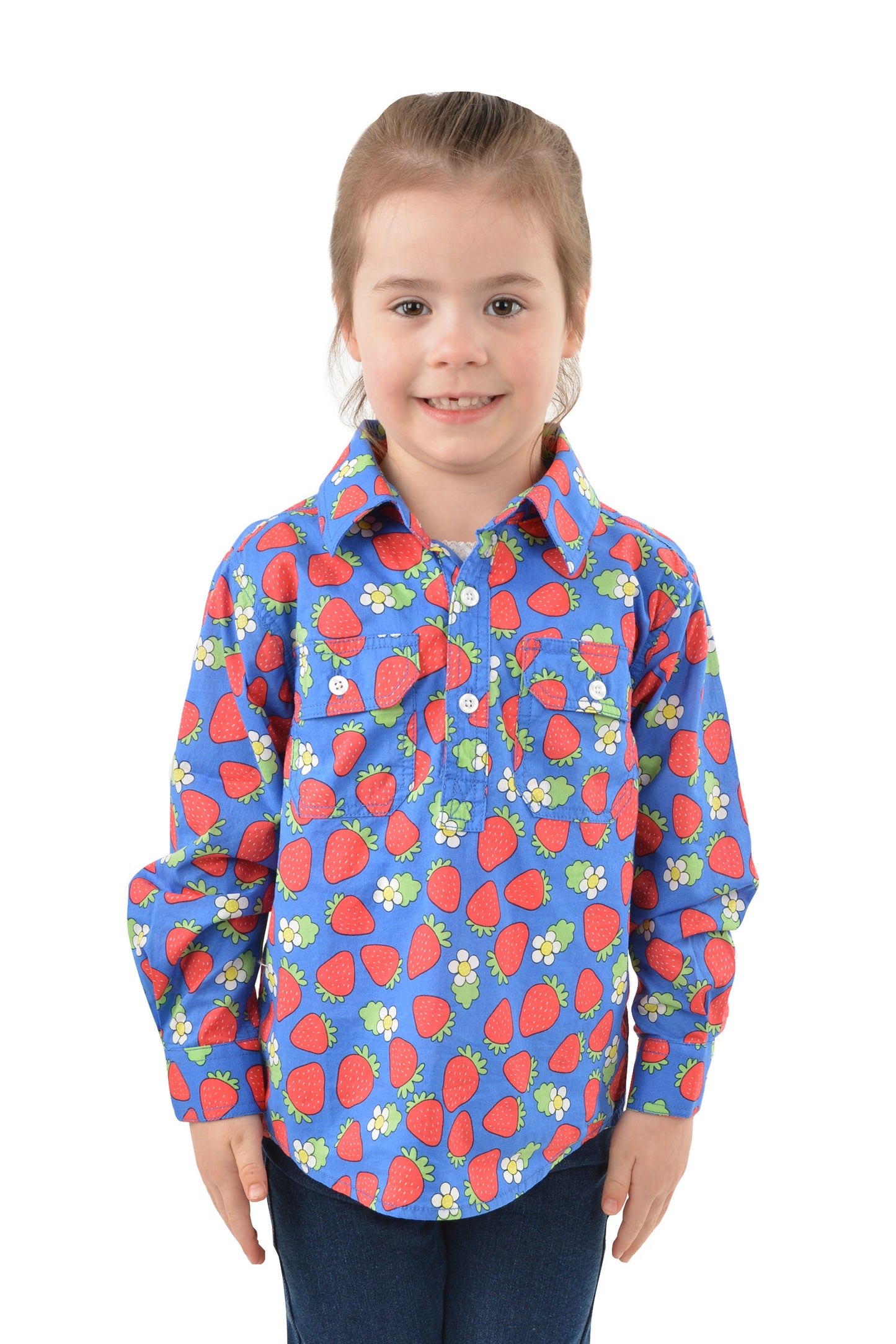 H3W7101154 Kids Annie 1/2 Placket Shirt