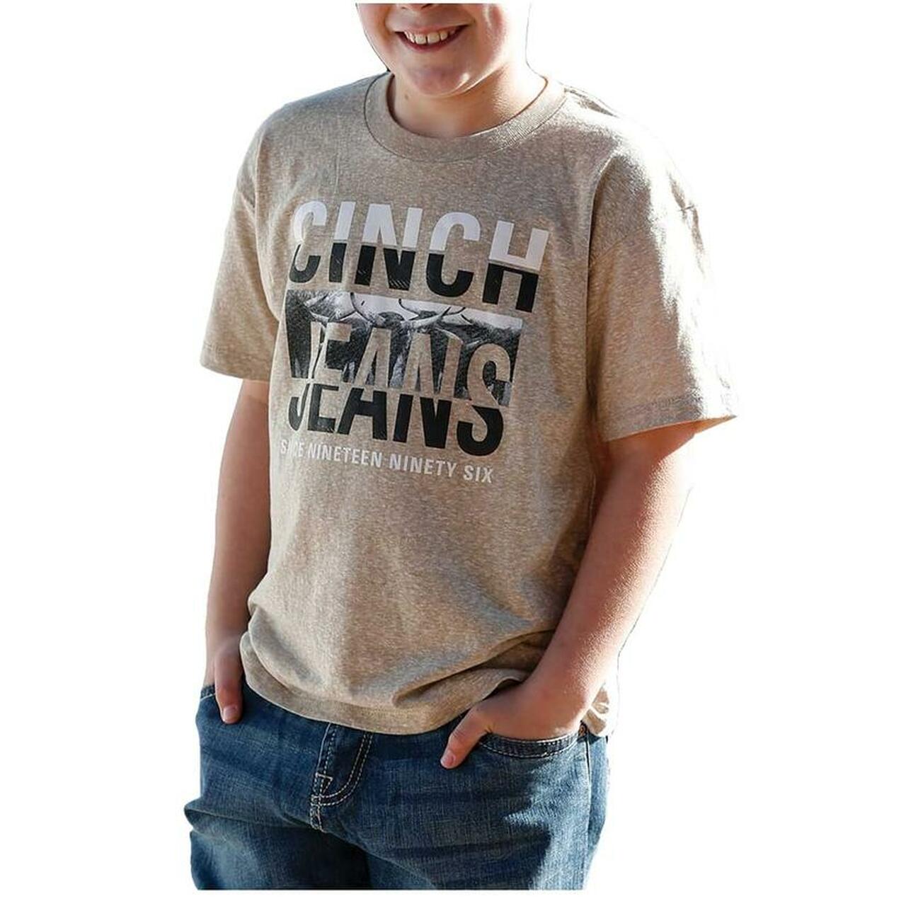 MTT7670111KKH Cinch Boy's Logo Tee