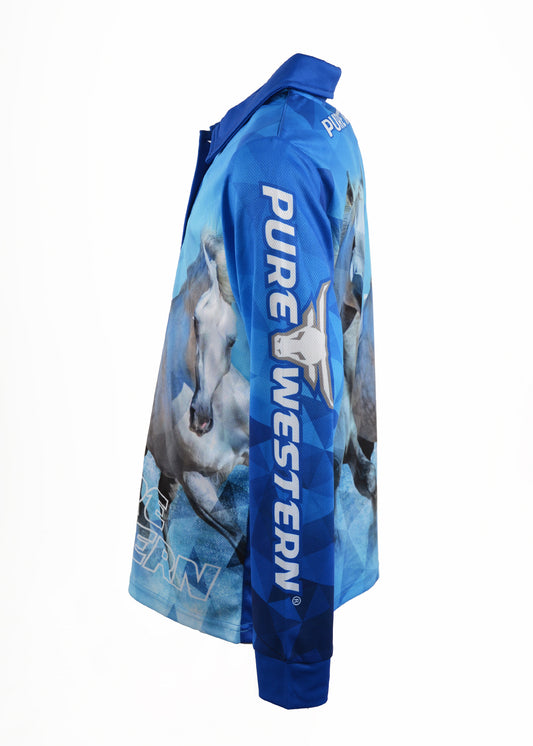 P1S5500620 Pure Western Girls Rhinestone Rider L/S