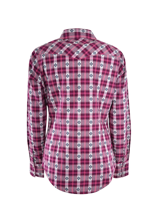 P1W2127441 Pure Western Shana Check Western L/S Shirt
