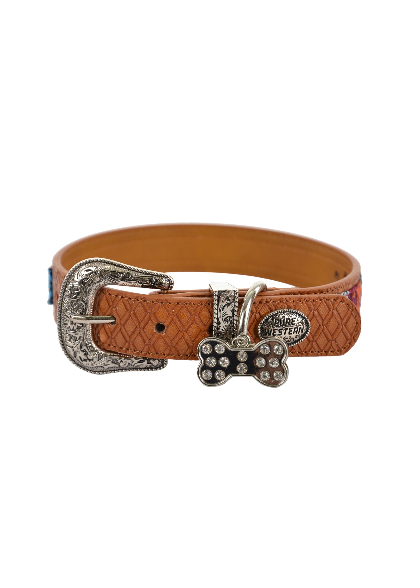 P2W2943CLR Pure Western Reece Dog Collar Storm