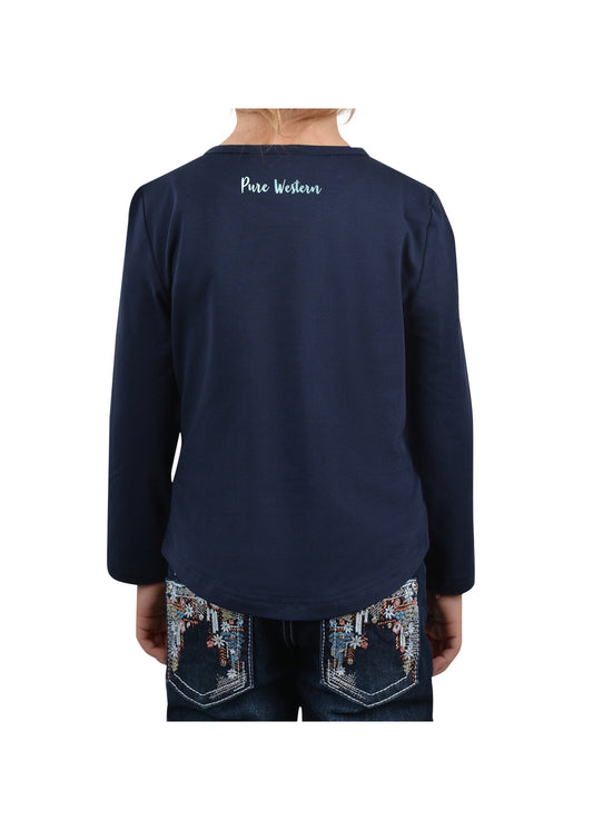 P2W5525563 Pure Western Girls Minnie L/S Tee