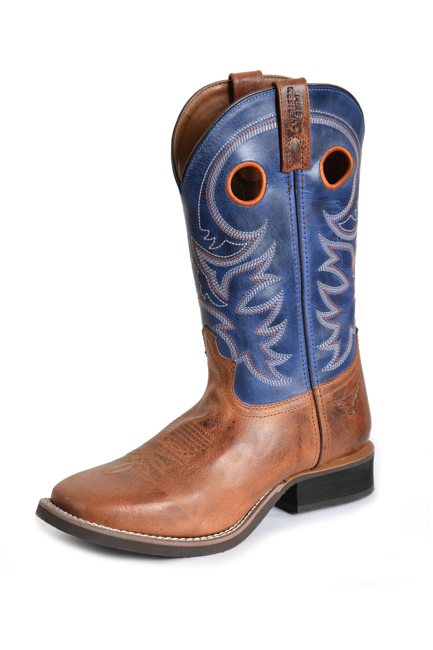 P3W18215 Pure Western Mns Austin Boot Rust Blue