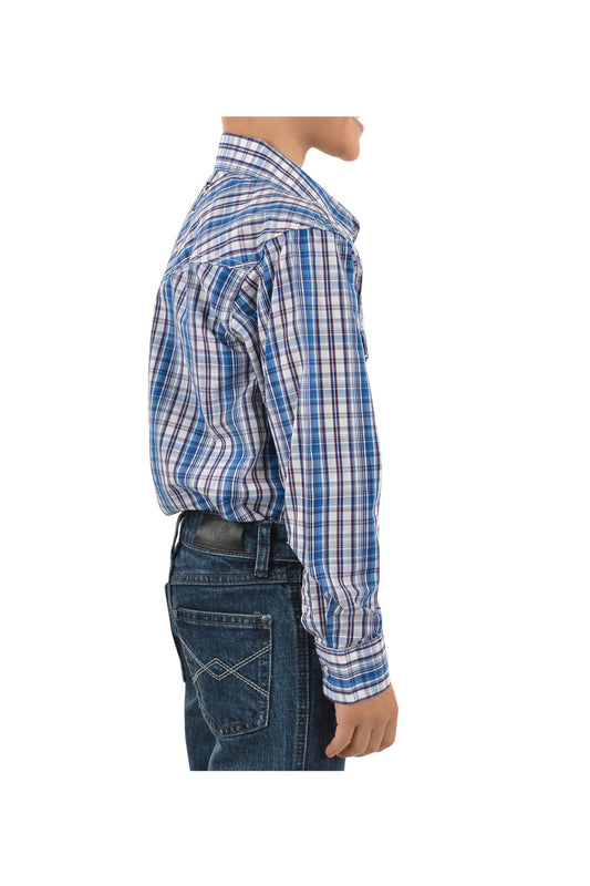P3W3100671 Pure Western Boys bolt LS Shirt