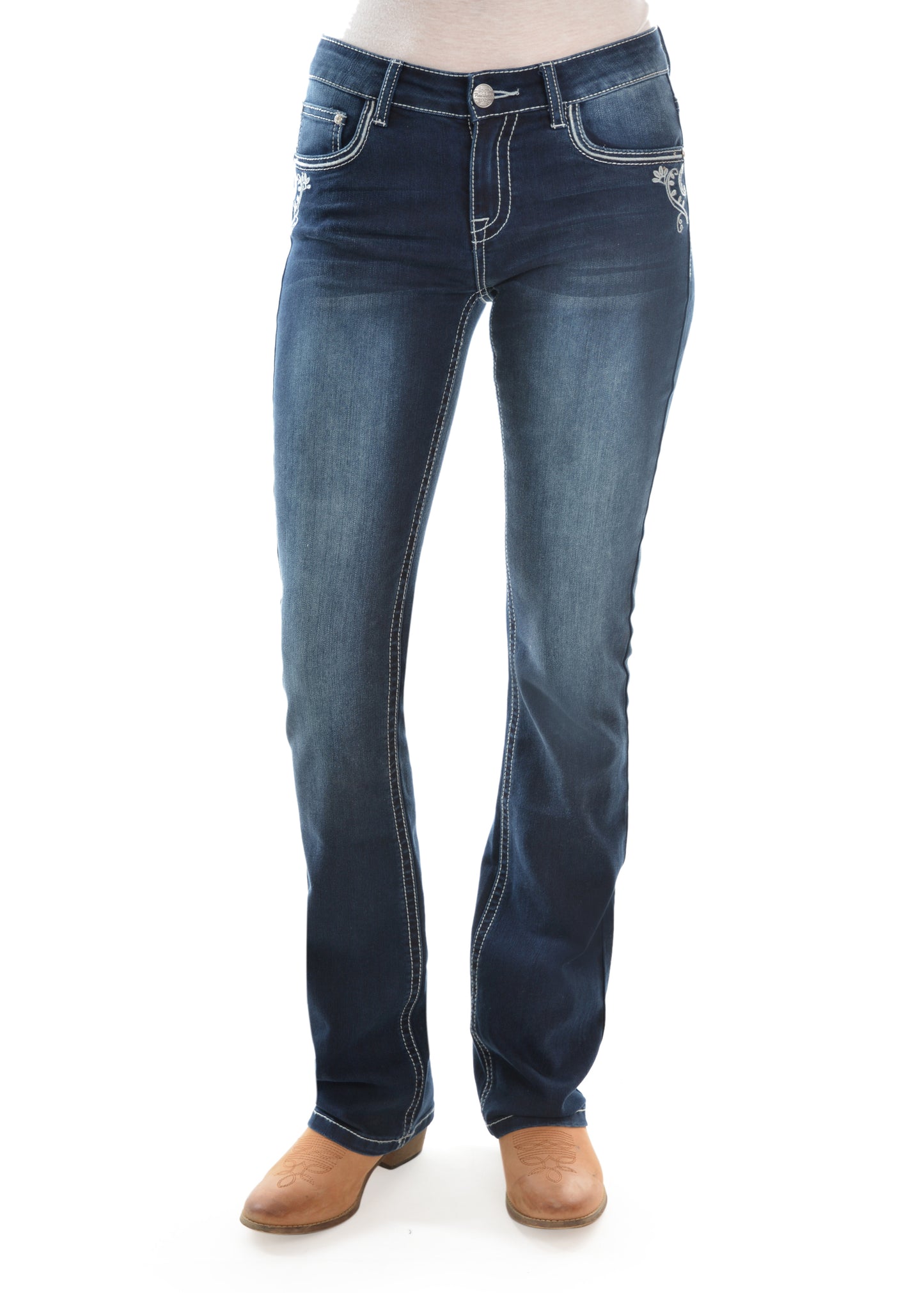 PCP2208315 Pure Western Women's Rosie Boot cut Jean 34'