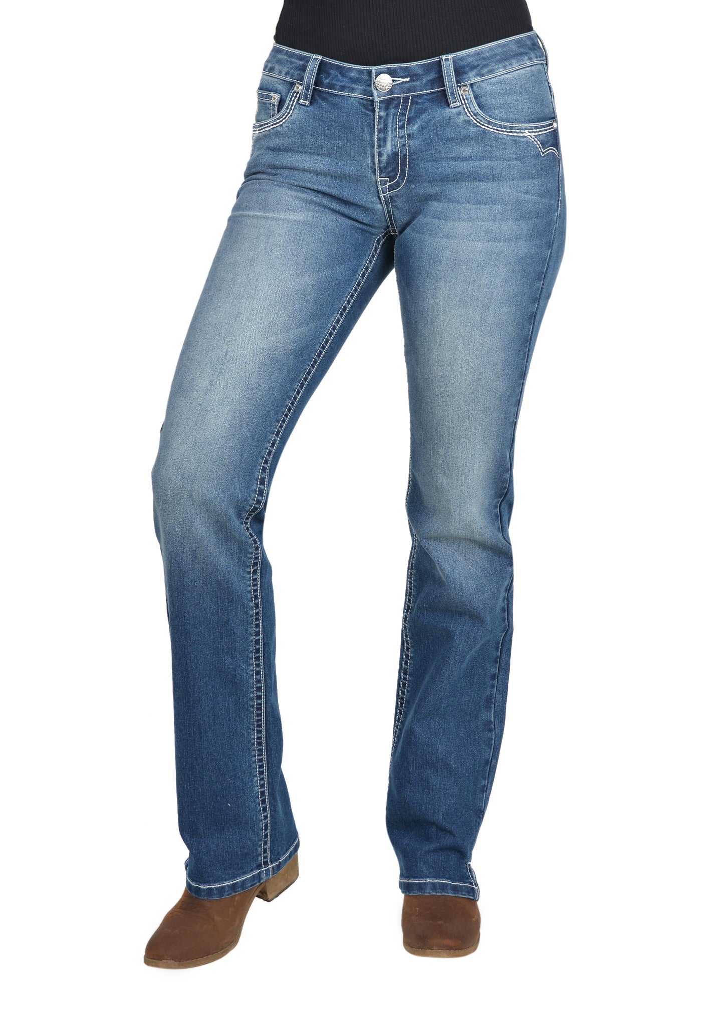 PCP2212574 Pure Western Women's Maryanna Straight Leg jean 34'
