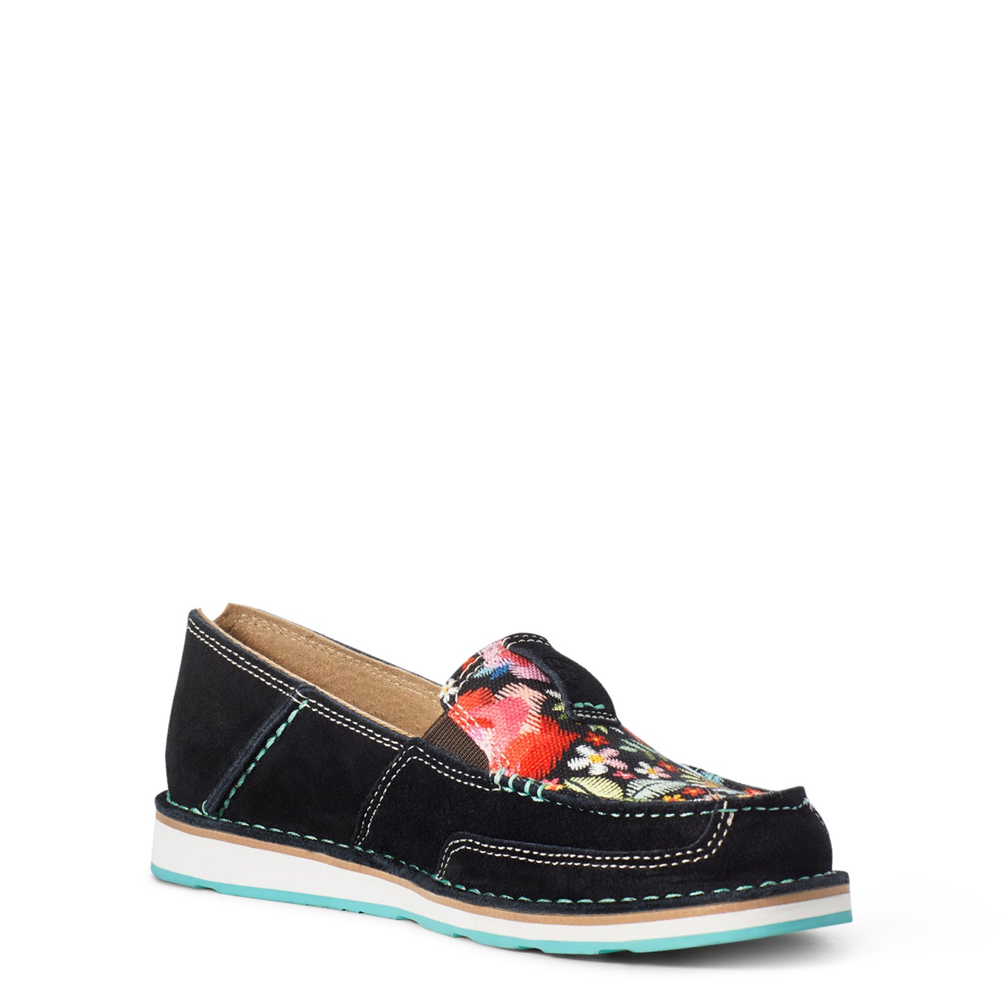 10035828 Ariat Women's Cruiser Black Suede/Pop Floral
