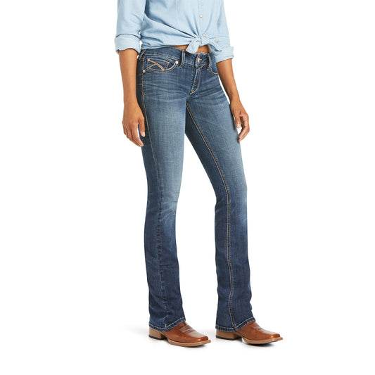 10036090 Ariat Women's R.E.A.L Mid Rise Cynthia Boot Cut Jean Short Leg