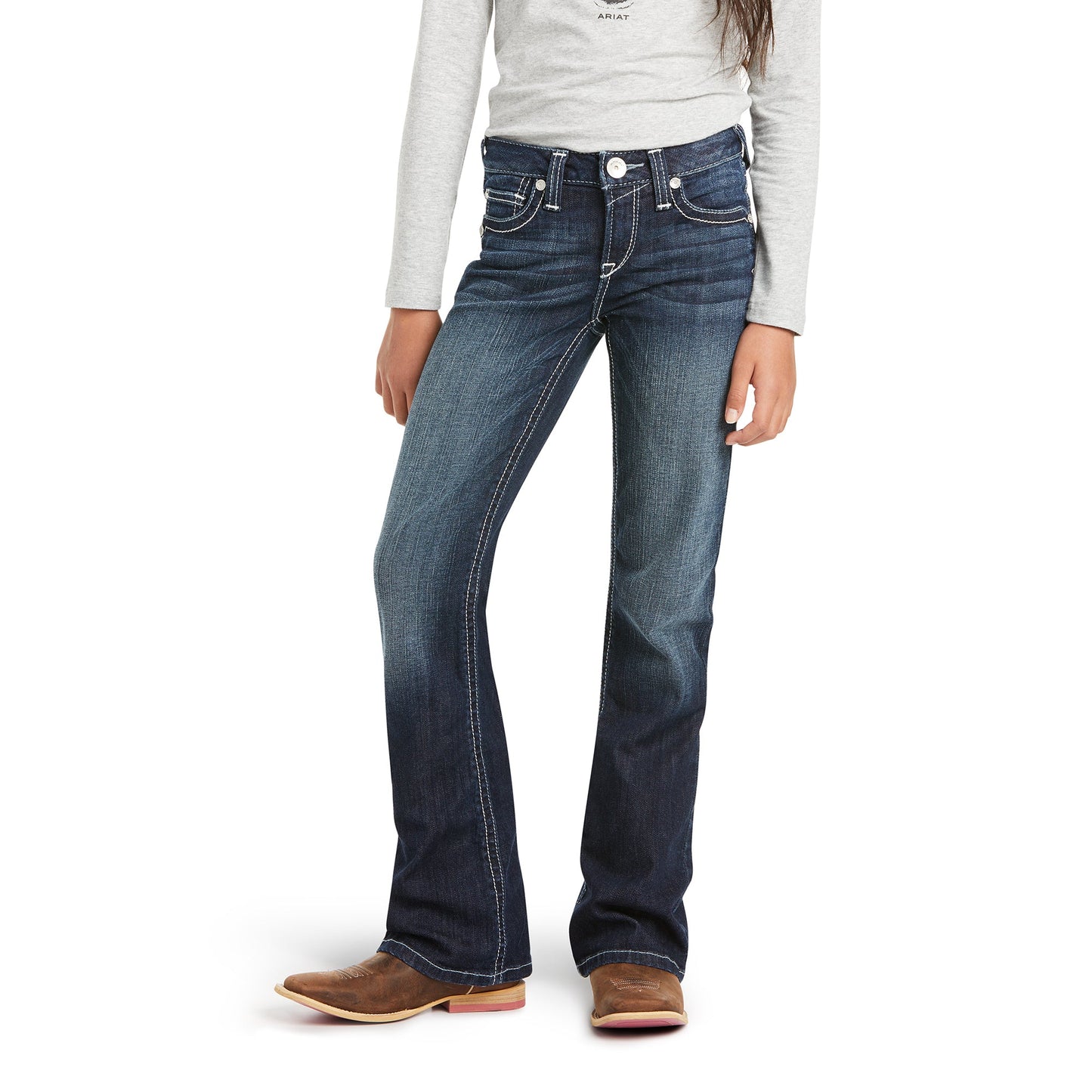 10036101 Ariat Girls REAL Boot Cut Journee Lakeshore