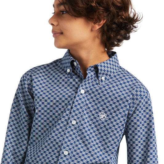 10039514 Ariat Boys Kase Classic LS Shirt