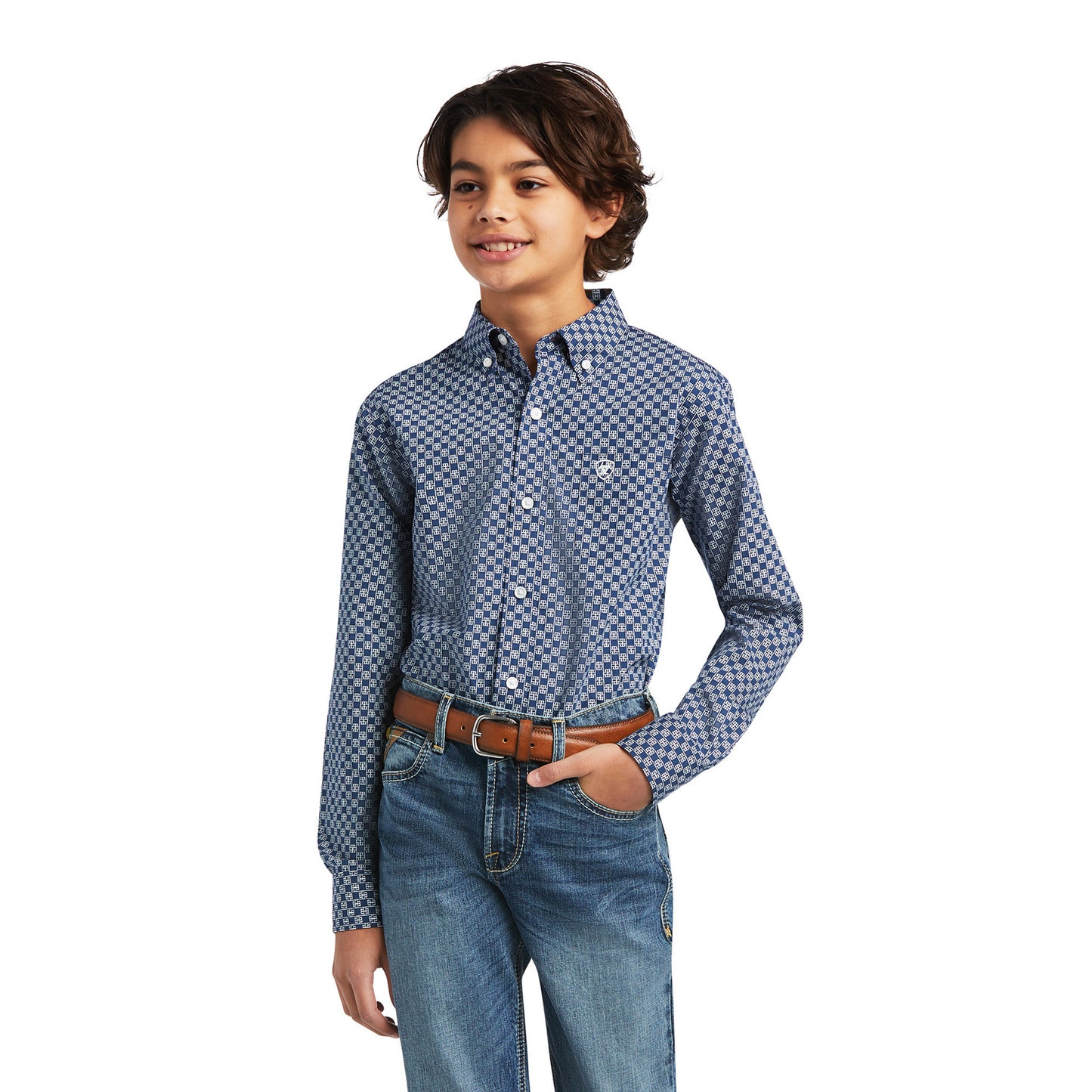 10039514 Ariat Boys Kase Classic LS Shirt
