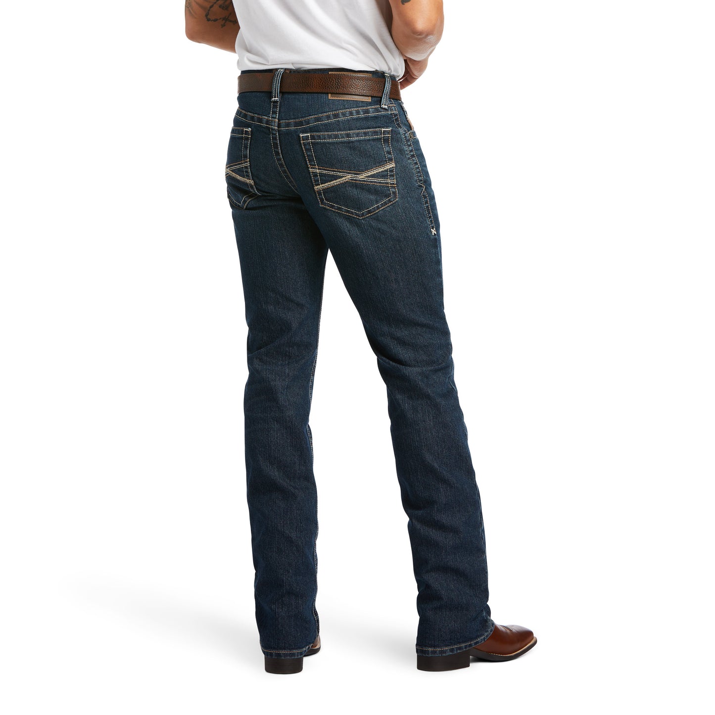 10039632 Ariat Mns M2 Traditional Relaxed Stackable Boot Cut Stretch Gage Bisman