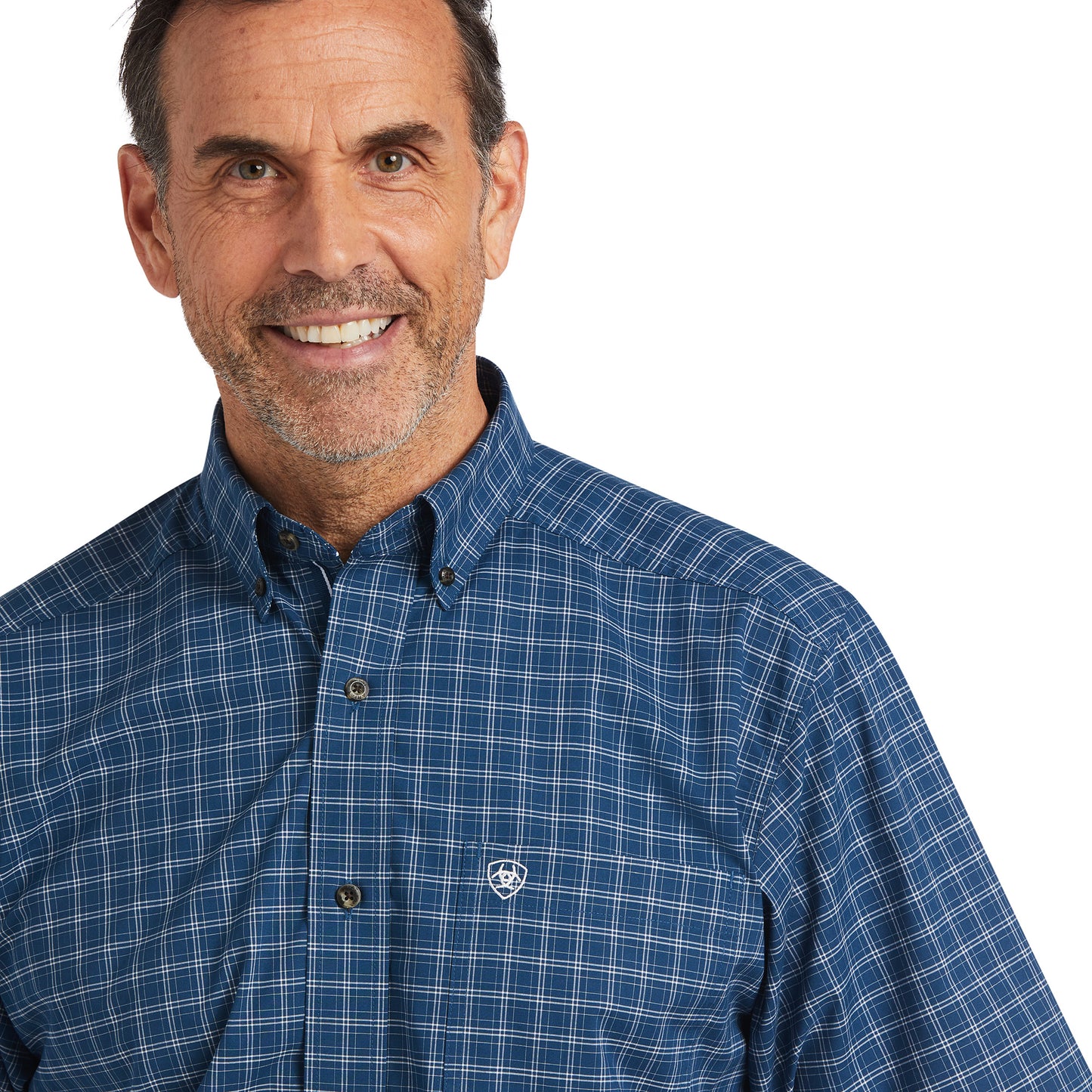 10039749 Ariat Mens Blue Skyfall S/S Shirt