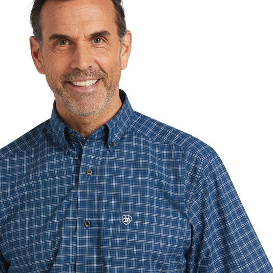 10039749 Ariat Mens Blue Skyfall S/S Shirt