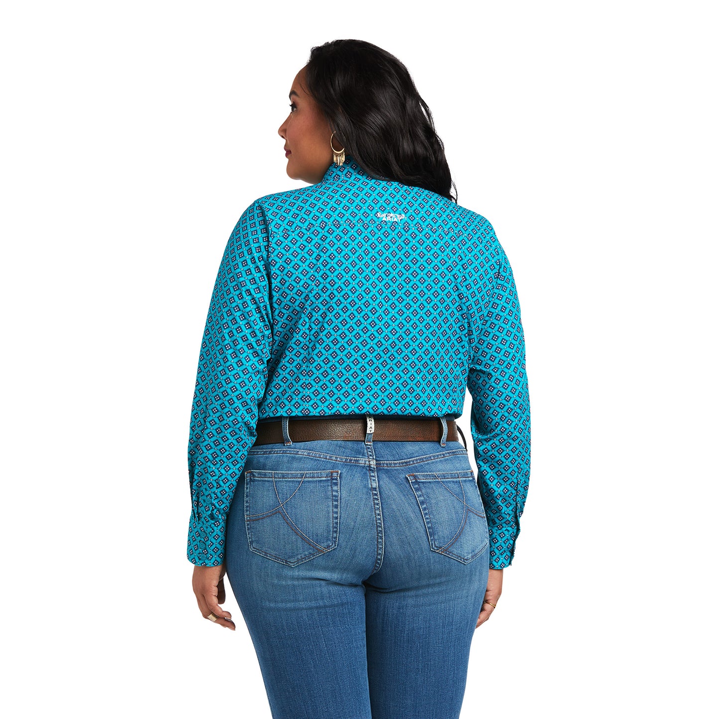 10039455 Ariat Wms Kirby Stretch Shirt Ariel Geo Print