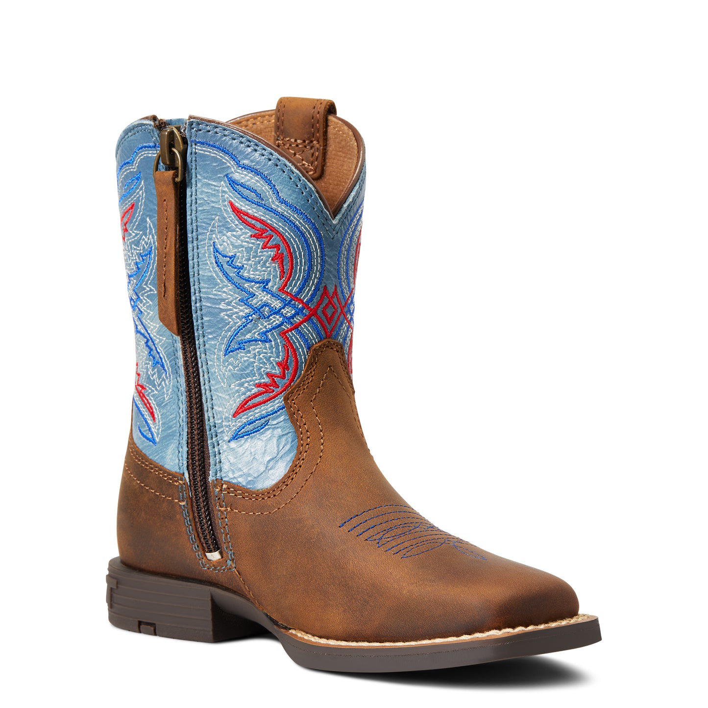 10040254 Ariat Toddler Double Kicker Distressed Brown/Stone Blue