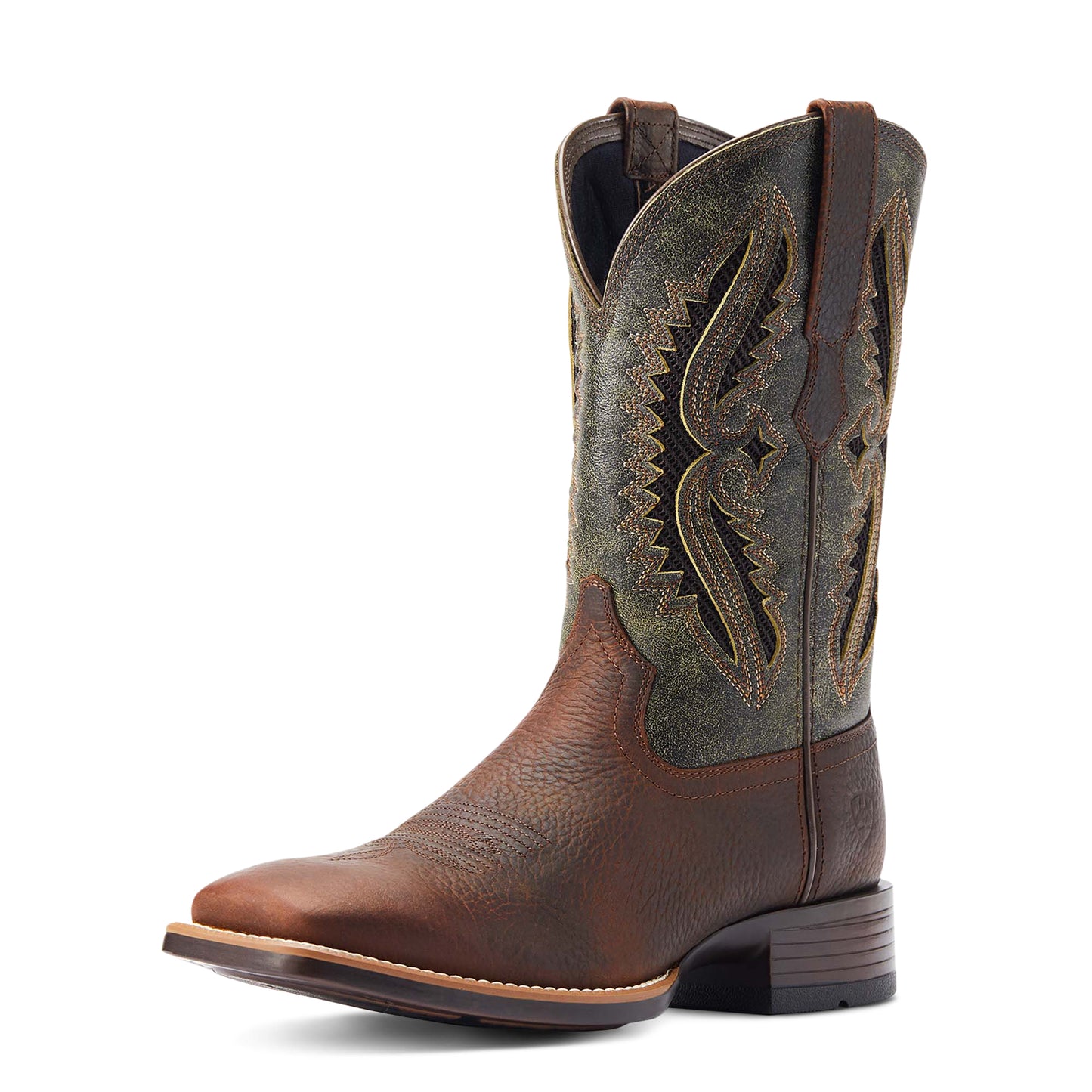 10044478 Ariat Men's Rowder Venttek 360 Rowdy Rust/ Forest Green