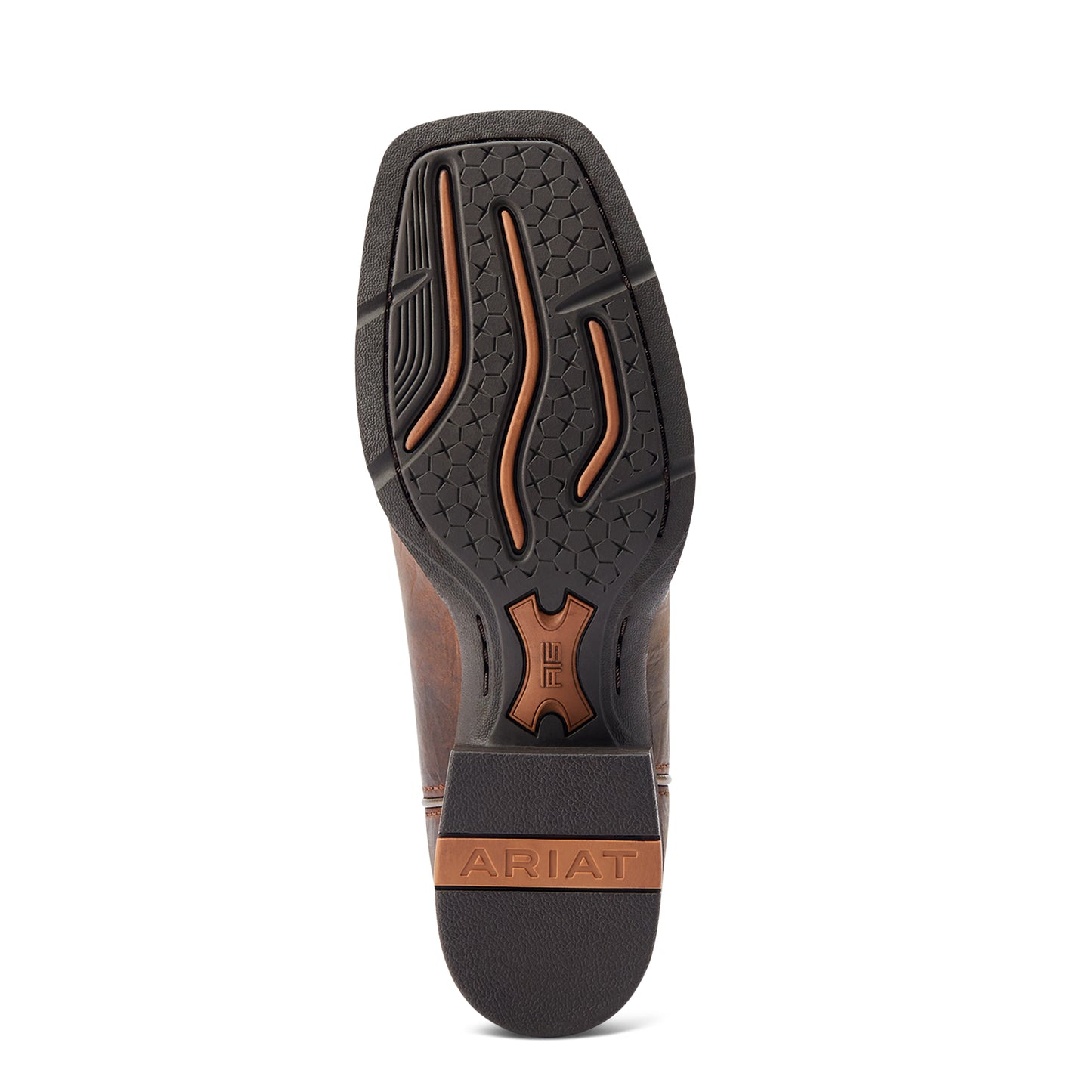 10044434 Ariat Womens Round up Southwest Stretchfit Barn Brown/ Crackled White
